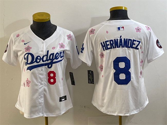 Youth Los Angeles Dodgers #8 Enrique Hernández White 2025 Tokyo Series Limited Stitched Baseball Jersey Youth Los Angeles Dodgers #8 Enrique Hernández White 2025 Tokyo Series Limited Stitched Baseball Jersey